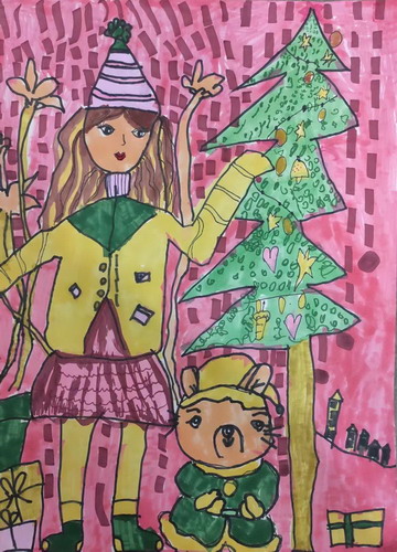 快乐圣诞节画画简单