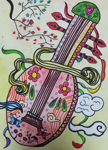 琵琶儿童画获奖