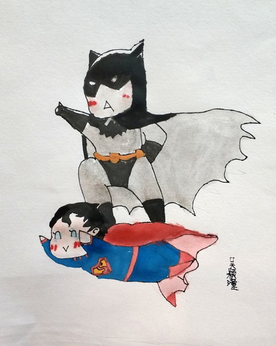 彩色的鱼儿童画创意