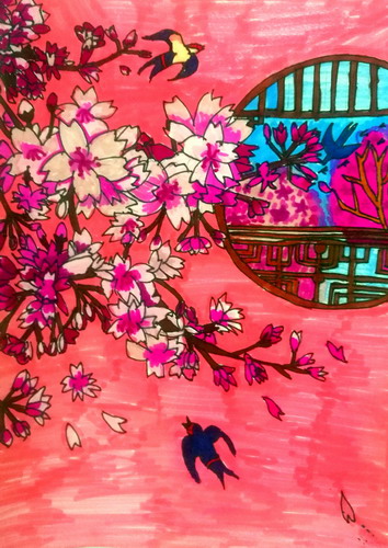 春日枝头画简单好看