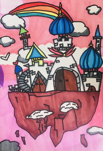 空中之城儿童绘画一等奖