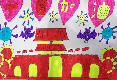 抗击疫情创意画