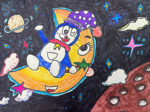 哆啦A梦创意画获奖