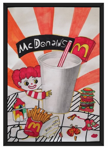 麦当劳手绘画