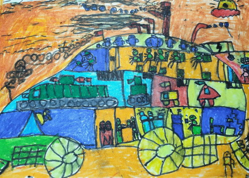 大力汽车画画图片