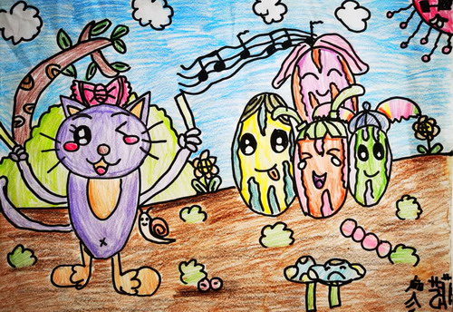 快乐的西瓜节绘画获奖作品