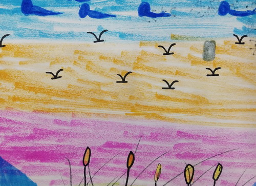 美丽的沙滩绘画获奖