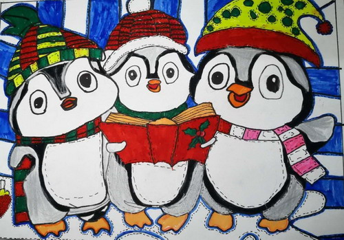 企鹅兄弟画画简单