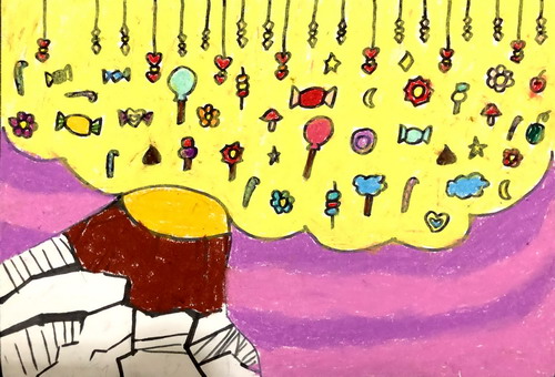  树干的幻想绘画漂亮