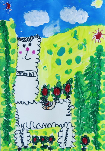 可爱的羊驼画画简单