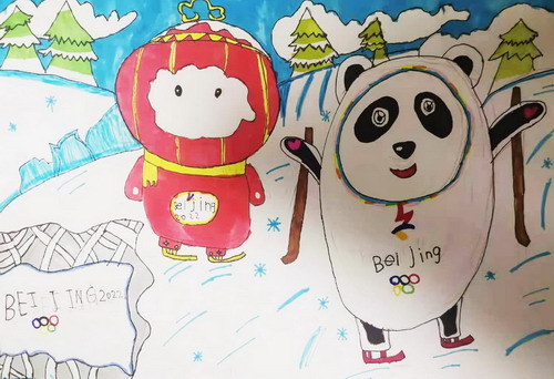冬奥会儿童绘画一等奖