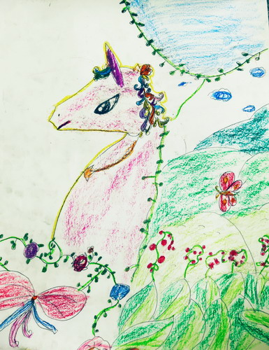 独角兽手绘图片