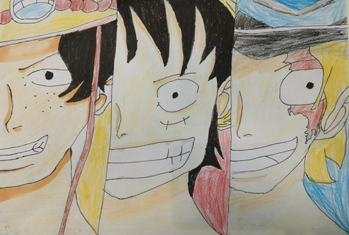 帅气的阿飞手绘画一等奖