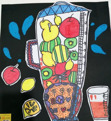 榨汁机写生绘画图片