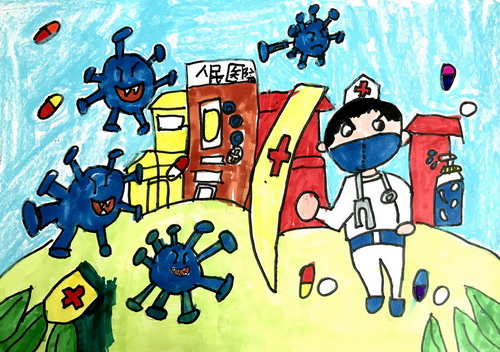 抗疫英雄画画简单