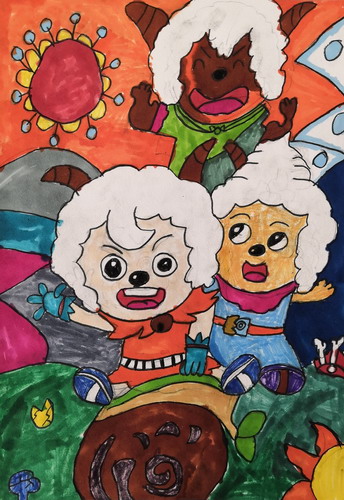 森林大冒险一年级绘画