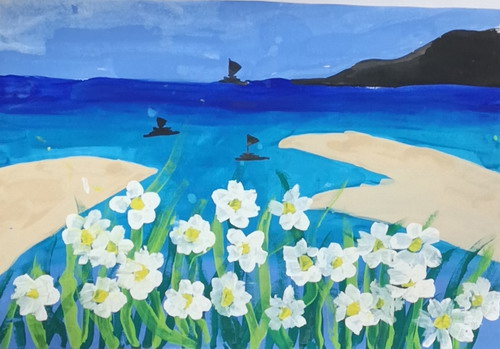 海边幼儿园绘画