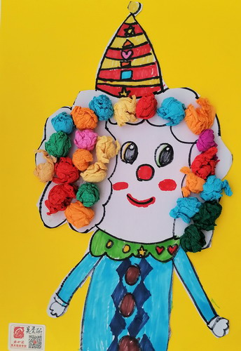 小丑儿童画创意