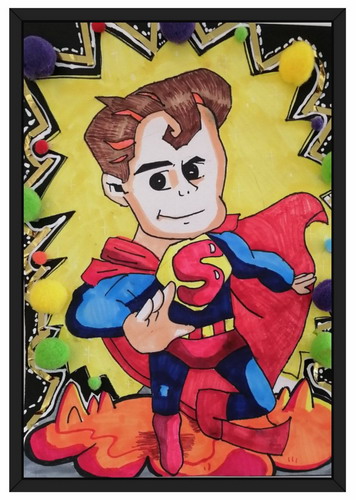 超人画简单好看