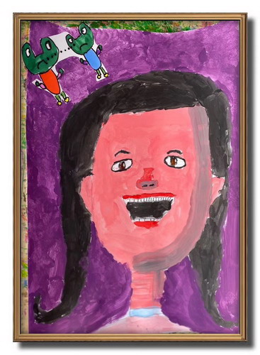 我的自画像绘画一等奖