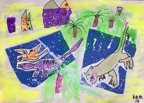 恐龙世界手绘画图片