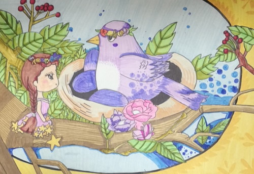 迷你公主三年级儿童画