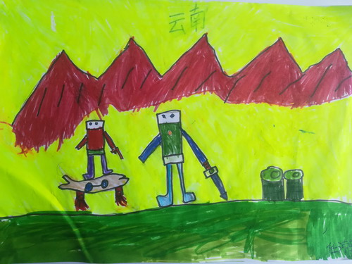 梦中云南儿童画图片