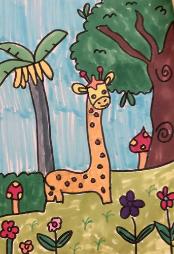 可爱的小鹿儿童绘画