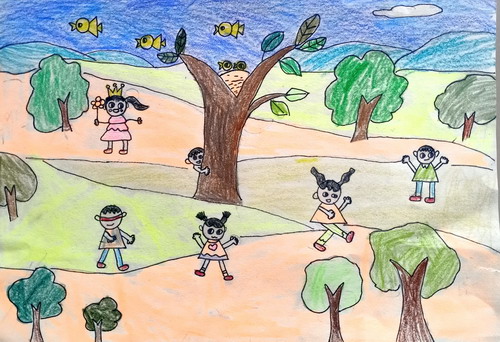 开心的一天手绘插画