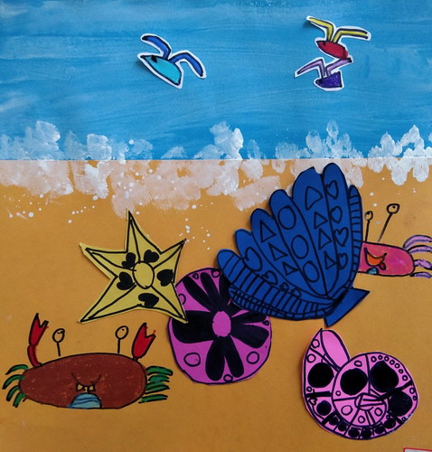 艺海拾贝画简单又漂亮