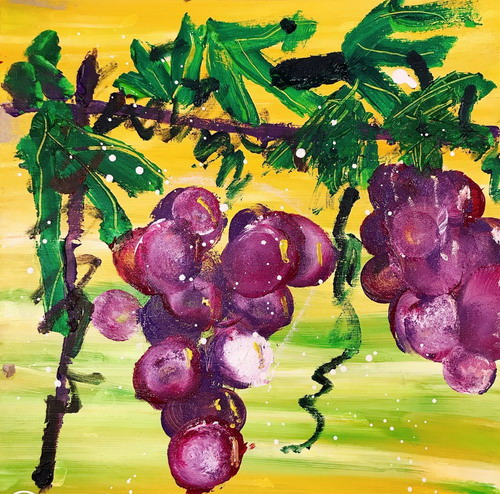 硕果累累手绘图片