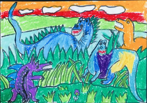 大恐龙绘画一等奖