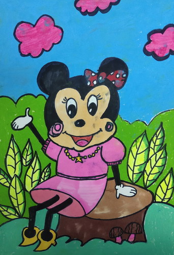 米妮手绘画一等奖