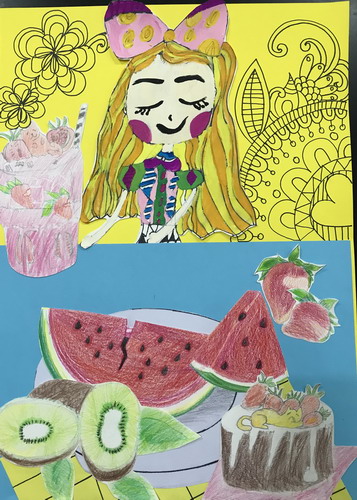 下午茶儿童画图片