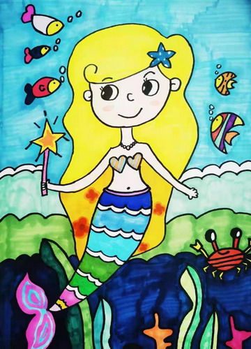 人鱼传说绘画图片