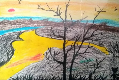 田野创意画简单好看