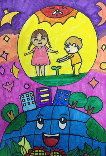 同一个世界二年级绘画