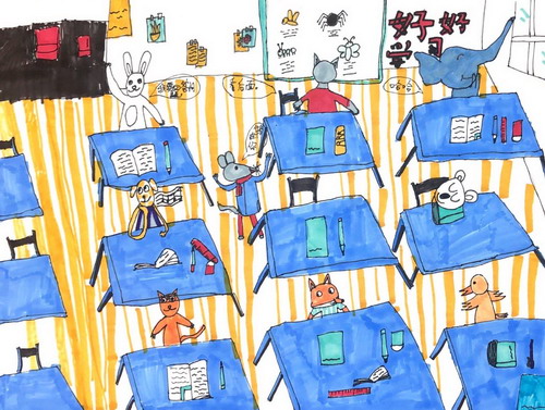 动物学校画画好看