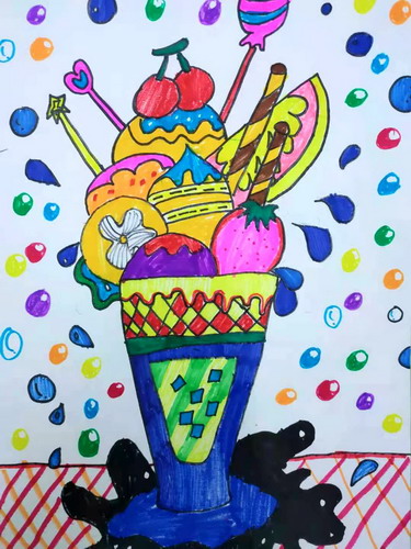 幻彩冰淇淋创意画获奖