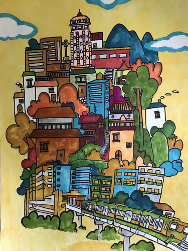 山·城画画作品