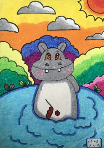 河马绘画作品