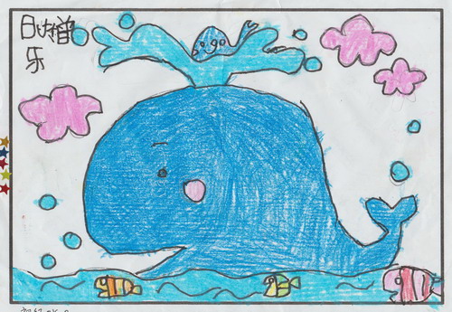 鲸画画好看