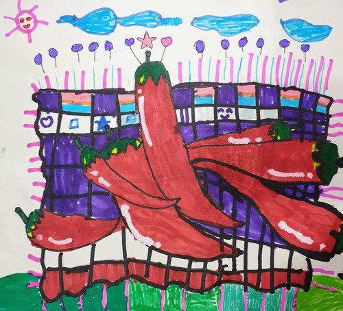 红辣椒绘画漂亮