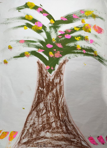 圣诞树儿童画创意