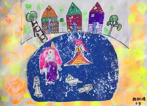 小公主的城堡创意画