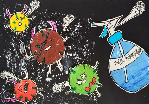 消灭冠状病毒儿童画获奖