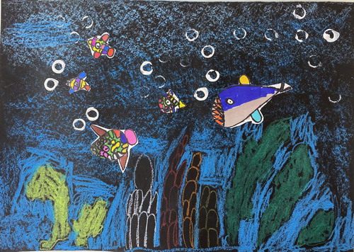 心目中的海洋绘画漂亮