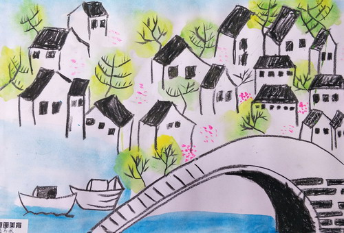 江南水乡手绘画获奖
