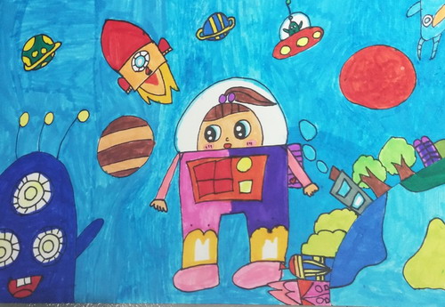 美丽的宇宙绘画图片