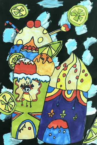 冰淇淋手绘画简单好看